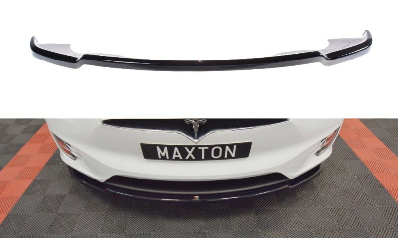 Maxton Front Ansatz V.1 für TESLA MODEL X schwarz Hochglanz TE-MODELX-FD1-G