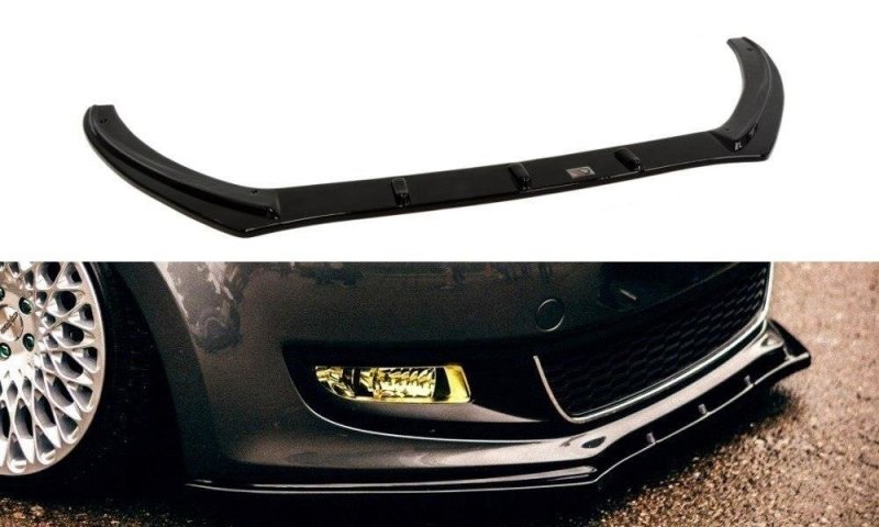 Maxton Front Ansatz für VW Polo 6R schwarz Hochglanz VW-PO-5-FD1-G