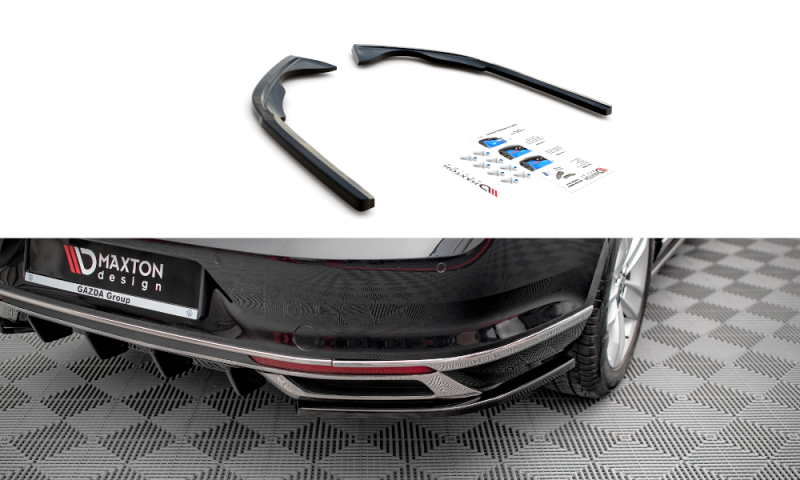 Maxton Heck Ansatz Flaps Diffusor für Volkswagen Passat B8 Facelift schwarz Hochglanz VW-PA-B8F-RSD1-G