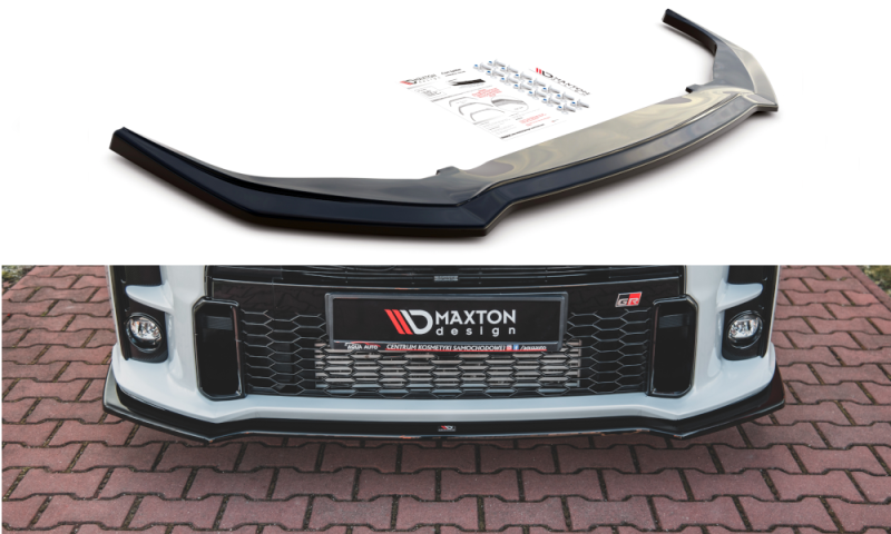 Maxton Front Ansatz V.1 für Toyota GR Yaris Mk4 schwarz Hochglanz TO-YA-4-GR4-FD1-G