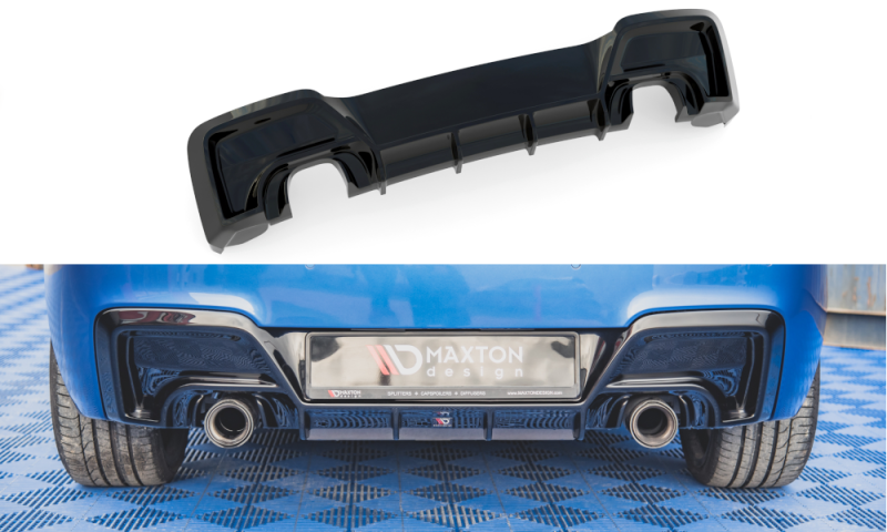 Maxton Diffusor Heck Ansatz V.1 für BMW M135i F20 BM-1-F20-M-RS1GO__O