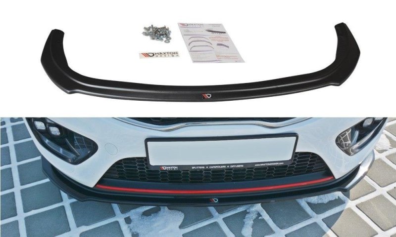 Maxton Front Ansatz V.1 für KIA CEE"D / PRO CEE"D GT MK2 schwarz Hochglanz KI-CE-2-GT-FD1-G