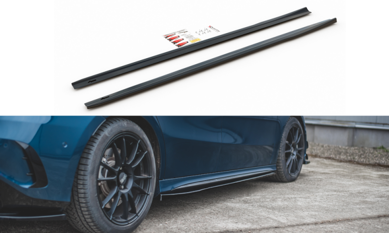 Maxton Seitenschweller Ansatz für V.1 für  Mercedes A35 AMG / AMG-Line W177  schwarz Hochglanz ME-A-177-35-SD1-G