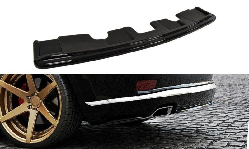 Maxton Mittlerer Diffusor Heck Ansatz für Jeep Grand Cherokee WK2 Summit Facelift  schwarz Hochglanz JE-GC-4F-SU-RD1-G