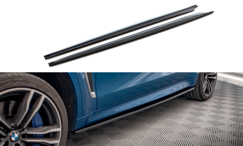 Maxton Seitenschweller Ansatz für BMW X6 M F86 schwarz Hochglanz BM-X6-F86-M-SD1-G