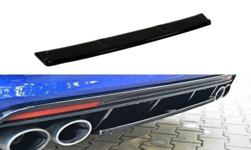 Maxton Mittlerer Diffusor Heck Ansatz für VW GOLF 7 R VARIANT  Carbon Look  VW-GO-7-R-VA-RD1-C