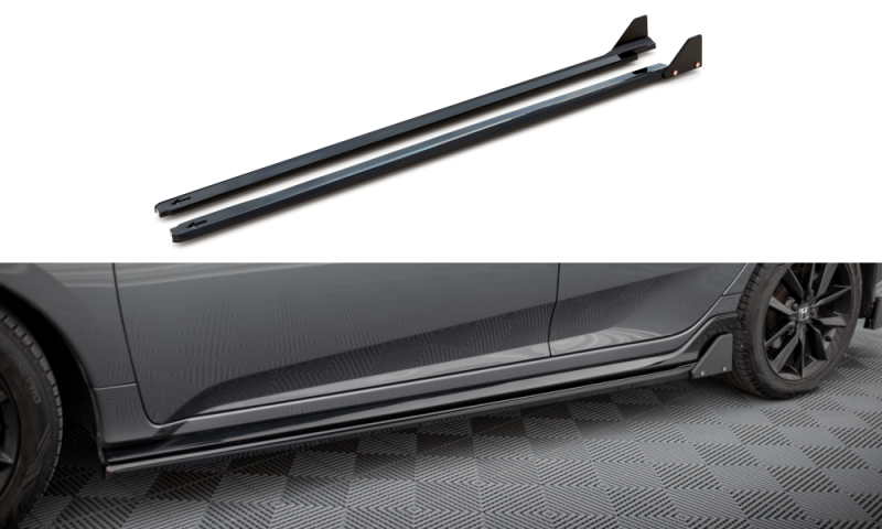 Maxton Seitenschweller Ansatz für + Flaps Honda Civic Sport Mk 10 HO-CI-10-SPORT-SD1G+SF1B