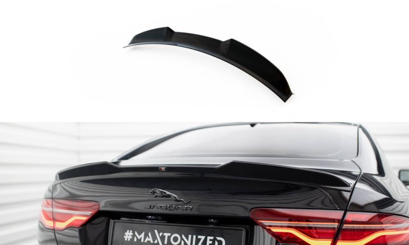 Maxton Spoiler CAP Abrisskante 3D Jaguar XE X760 Facelift schwarz Hochglanz JA-XE-1F-CAP1-G