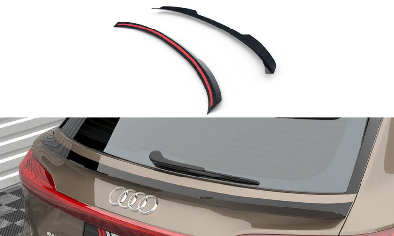 Maxton Unterer HeckSpoiler CAP Abrisskante Audi e-tron schwarz Hochglanz AU-ETRON-1-SLINE-CAP1-G