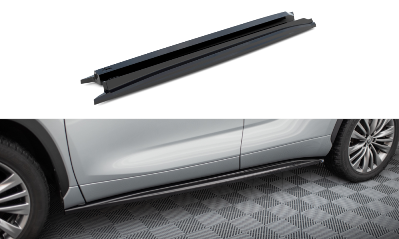 Maxton Seitenschweller Ansatz für Toyota Highlander Mk4 schwarz Hochglanz TO-HL-3-SD1-G