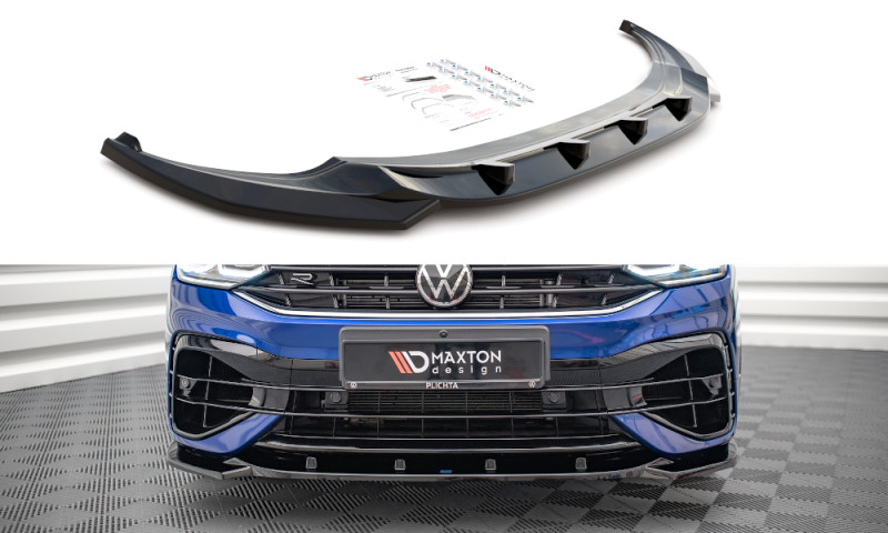 Maxton Front Ansatz V.3 für Volkswagen Tiguan R / R-Line Mk2 Facelift schwarz Hochglanz VW-TI-2F-R-FD3-G