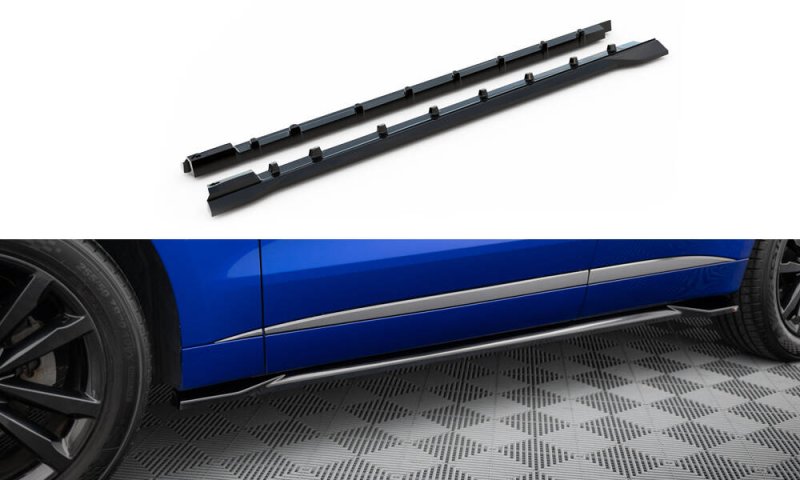 Maxton Seitenschweller Ansatz Jaguar F-Pace R-Sport Mk1 schwarz Hochglanz JA-FP-1-RSPORT-SD1-G