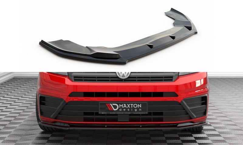 Maxton Front Ansatz V.1 VW Crafter Mk2 schwarz Hochglanz VW-CR-2-FD1-G