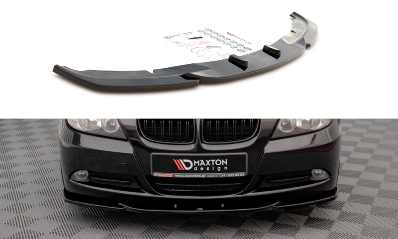 Maxton Front Ansatz V.2 für BMW 3er E90 schwarz Hochglanz BM-3-90-FD2-G