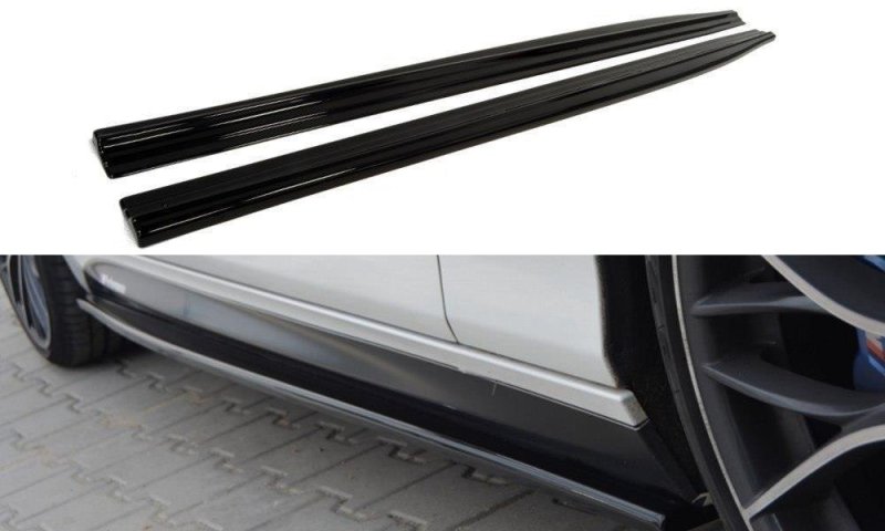 Maxton Seitenschweller Ansatz für BMW 1er F21 M135i / M140i / M-Paket schwarz Hochglanz BM-1-F20-M-SD1-G