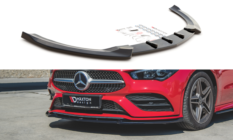 Maxton Front Ansatz V.2 für Mercedes-Benz CLA AMG-Line C118 schwarz Hochglanz ME-CLA-118-AMGLINE-FD2-G