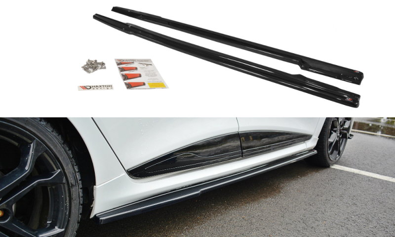 Maxton Seitenschweller Ansatz für RENAULT CLIO MK4 RS   schwarz Hochglanz RE-CL-4-RS-SD1-G