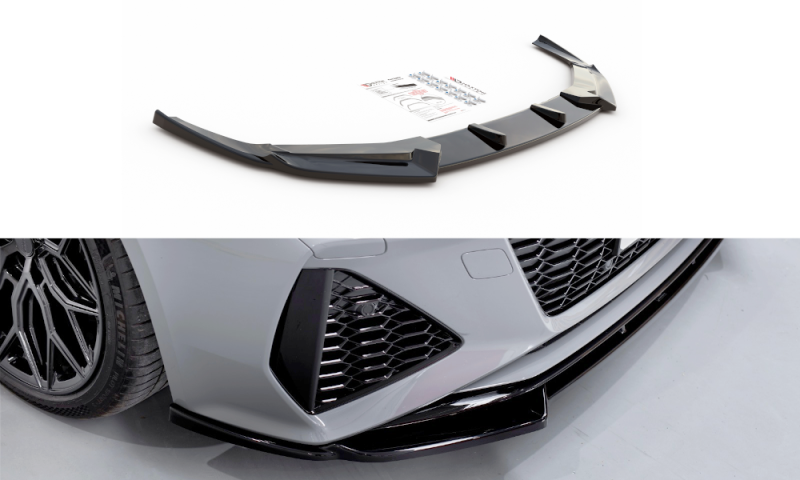 Maxton Front Ansatz V.1 für Audi RS6 C8 / RS7 C8 schwarz Hochglanz AU-RS6-C8-FD1-G