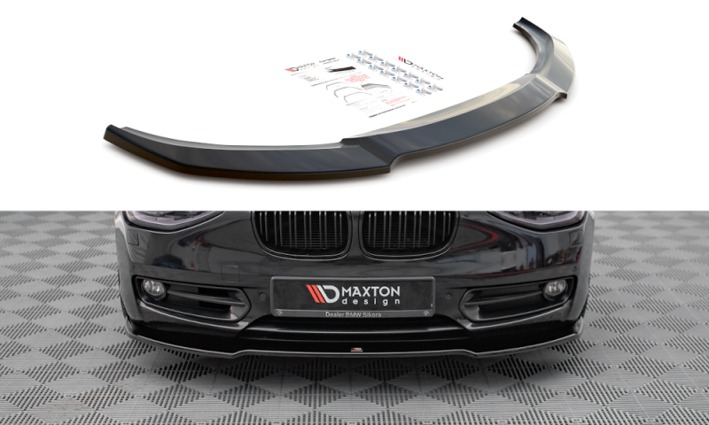 Maxton Front Ansatz V.1 für BMW 1er F20 schwarz Hochglanz BM-1-F20-FD1-G
