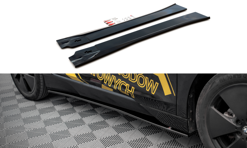 Maxton Seitenschweller Ansatz für BMW i3 Mk1 Facelift schwarz Hochglanz BM-I3-1-SD1-G