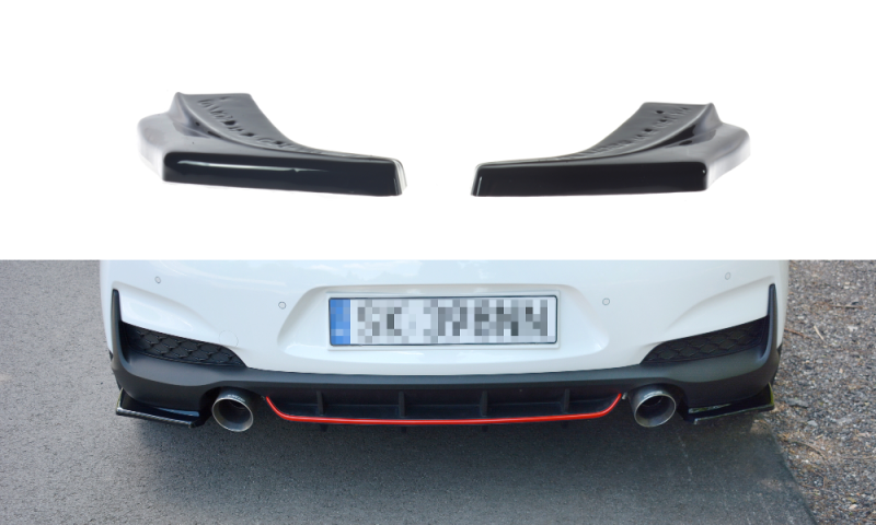 Maxton Heck Ansatz Flaps Diffusor für HYUNDAI I30 Mk3 N  schwarz Hochglanz HY-I30-3-N-RSD1-G