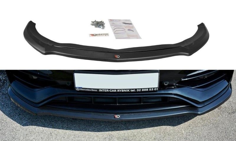 Maxton Front Ansatz V.1 für Mercedes A W176 AMG Facelift schwarz Hochglanz ME-A-176F-AMG-FD1-G