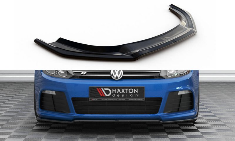 Maxton Front Ansatz V.2 VW Golf R Mk6 schwarz Hochglanz VW-GO-6-R-FD2-G