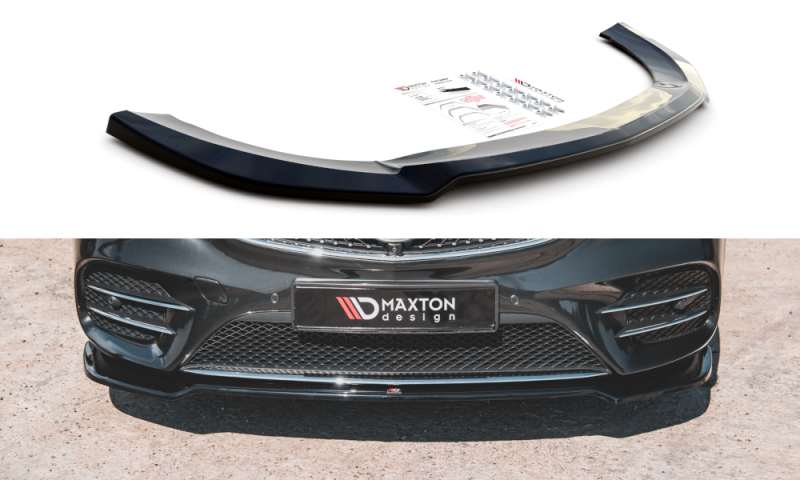 Maxton Front Ansatz V.4 für Mercedes-Benz V-Klasse AMG-Line W447 Facelift schwarz Hochglanz ME-V-447F-AMGLINE-FD4-G