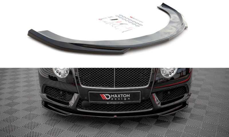 Maxton Front Ansatz V.2 für Bentley Continental GT V8 S Mk2 schwarz Hochglanz BE-CO-GT-1F-FD2-G