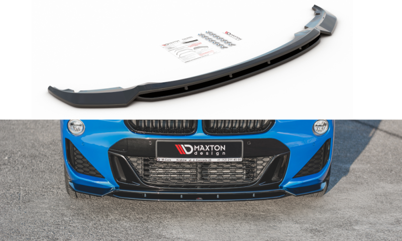 Maxton Front Ansatz für BMW X2 F39 M-Paket schwarz Hochglanz BM-X2-39-MPACK-FD1G+FD1R-G