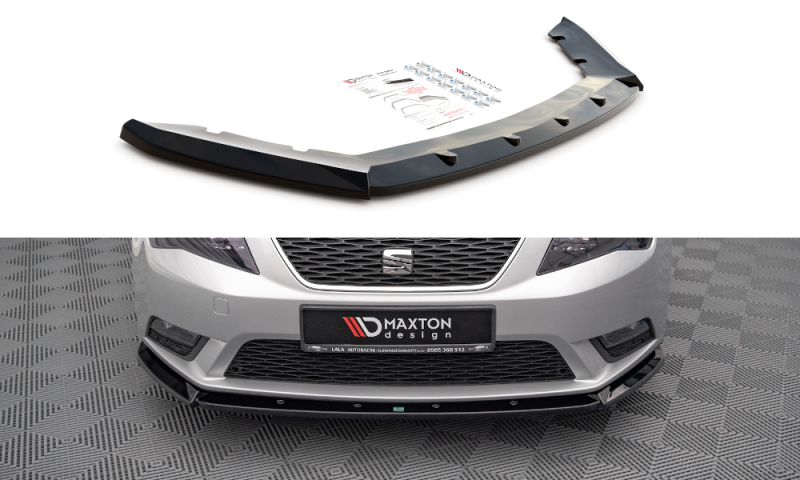 Maxton Front Ansatz V.1 für Seat Leon Mk3 schwarz Hochglanz SE-LE-3-FD1-G