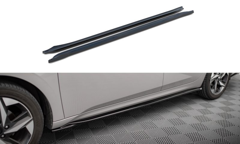Maxton Seitenschweller Ansatz für Hyundai Elantra Mk7 schwarz Hochglanz HY-EL-7-SD1-G