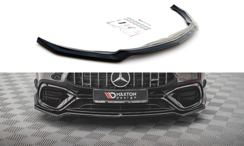 Maxton Front Ansatz V.3 für Mercedes-AMG CLA 45 Aero C118 schwarz Hochglanz ME-CLA-118-45AMG-FD3-G