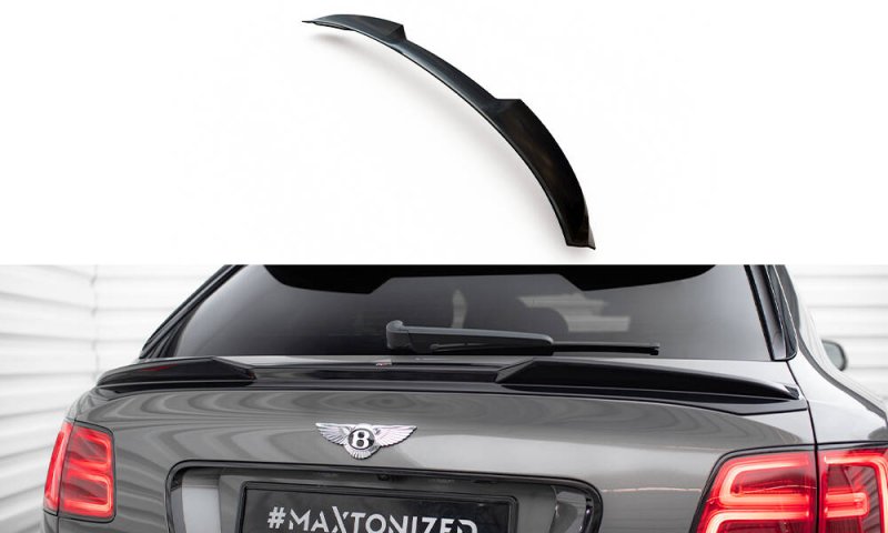 Maxton Unterer HeckSpoiler CAP Abrisskante 3D Bentley Bentayga Mk1 schwarz Hochglanz BE-BE-1-CAP3D2-G