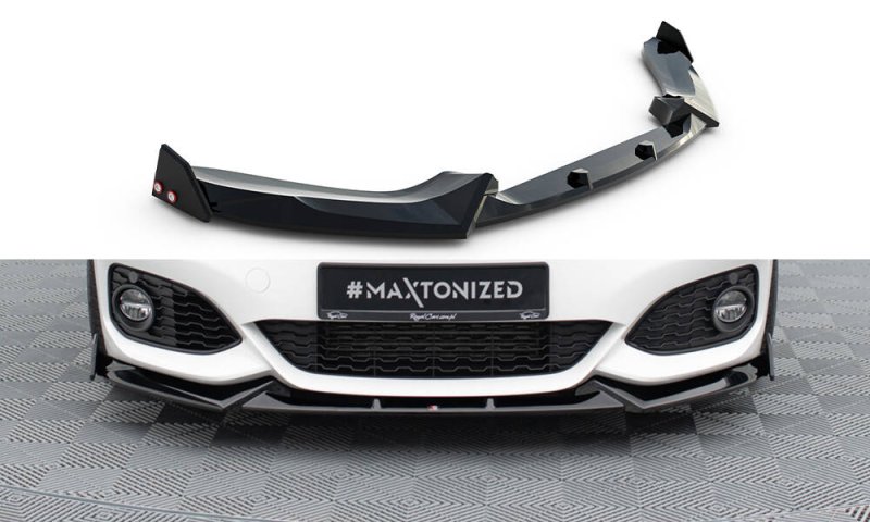 Maxton Front Ansatz V.5 + Flaps BMW 1er M-Paket / M140i F20 Facelift BM-1-F20F-M-FD5G+FSF1B