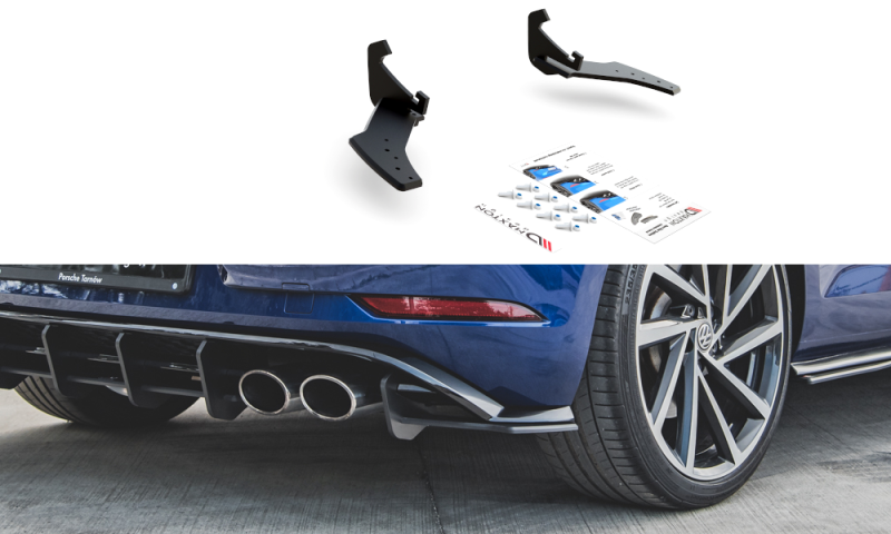 Maxton Racing Heck Ansatz Flaps Diffusor für VW Golf 7 R Facelift VWGO7FRCNC-RSD1BRB