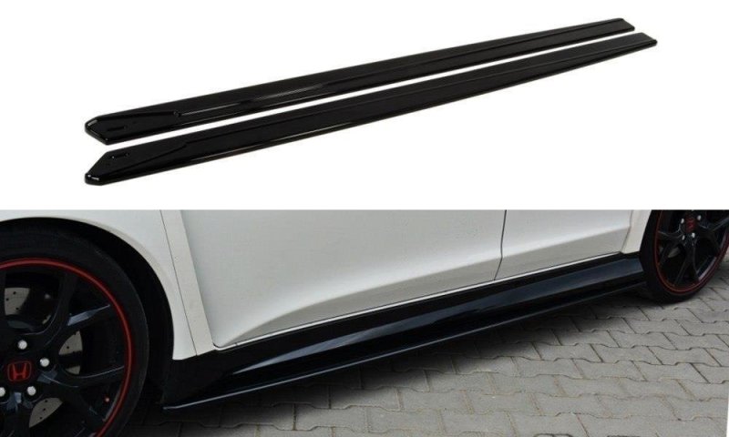 Maxton Seitenschweller Ansatz für HONDA CIVIC IX TYPE R schwarz Hochglanz HO-CI-9-TYPE-R-SD1-G