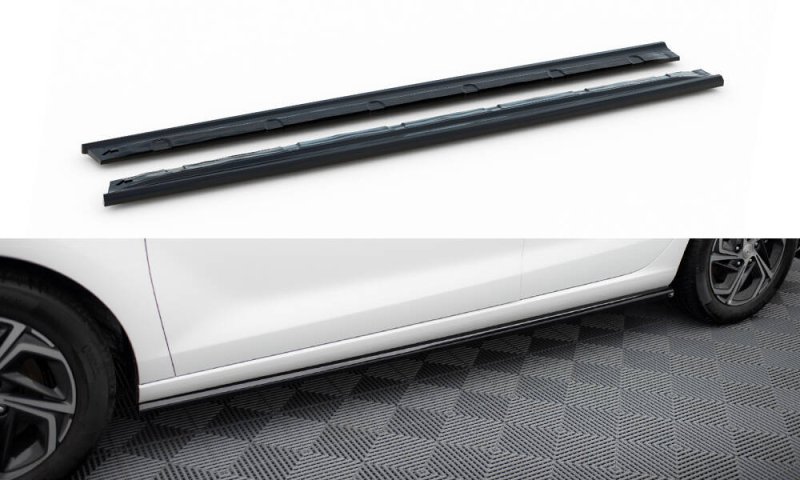 Maxton Seitenschweller Ansatz Hyundai I30 Mk3 Facelift schwarz Hochglanz HY-I30-3F-SD1-G