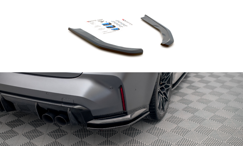 Maxton Heck Ansatz Flaps Diffusor V.1 für BMW M3 G80 schwarz Hochglanz BM-3-G80-M-RSD1-G