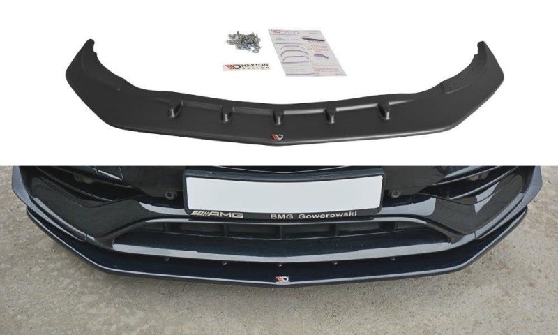 Maxton Front Ansatz V.1 für Mercedes CLA A45 AMG C117 Facelift Carbon Look  ME-CLA-117F-AMG-FD1-C