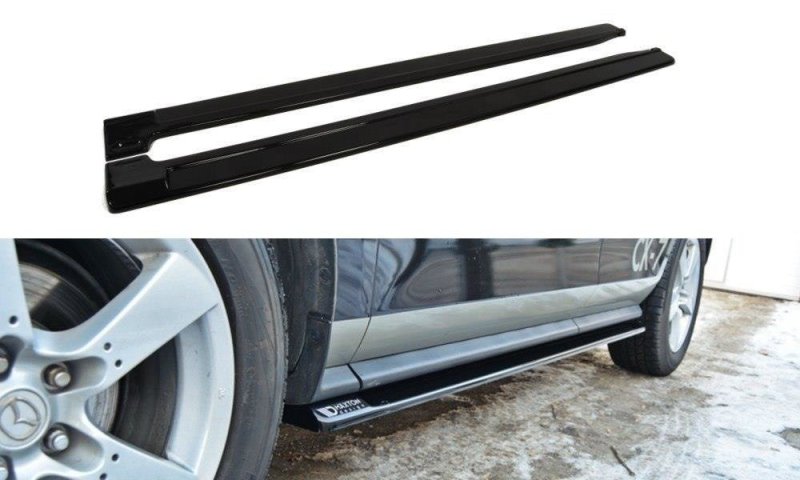 Maxton Seitenschweller Ansatz für MAZDA CX-7 schwarz Hochglanz MA-CX-7-SD1-G