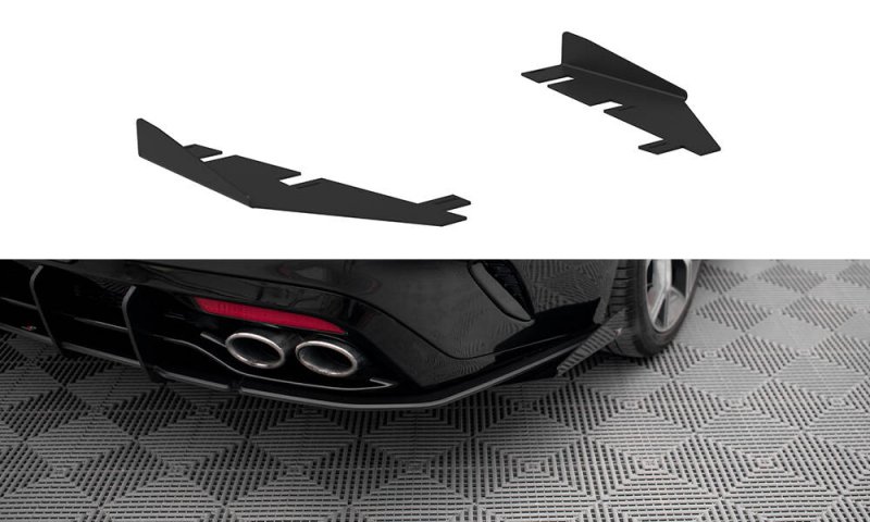 Maxton Hintere Seiten Flaps Kia Stinger GT-Line Mk1 schwarz Hochglanz KIST1GTLINECNC-RSF1-G