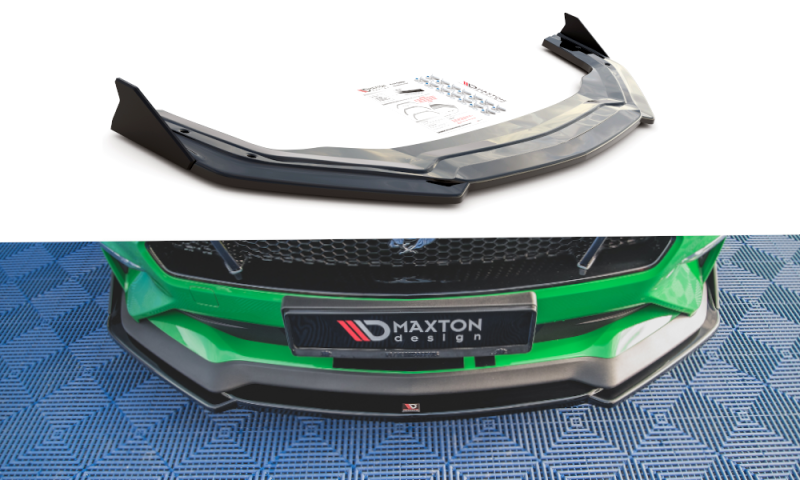 Maxton Front Ansatz +Flaps für V.2 Ford Mustang GT Mk6 Facelift FO-MU-6F-GT-FD2G+FS