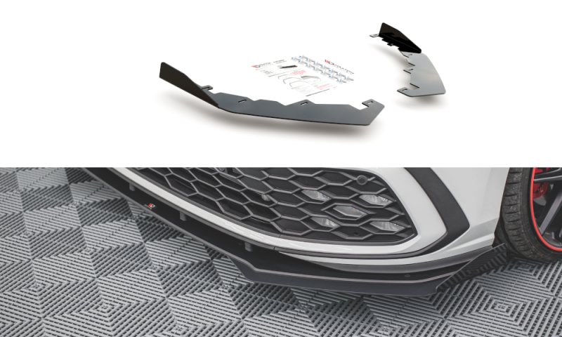 Maxton Flaps Volkswagen Golf 8 GTI schwarz Hochglanz VWGO8GTICNC-FSF1-G