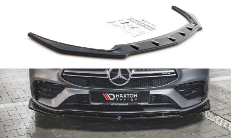 Maxton Front Ansatz V.2 für Mercedes-AMG CLA 35 Aero C118 schwarz Hochglanz ME-CLA-118-35AMG-FD2-G