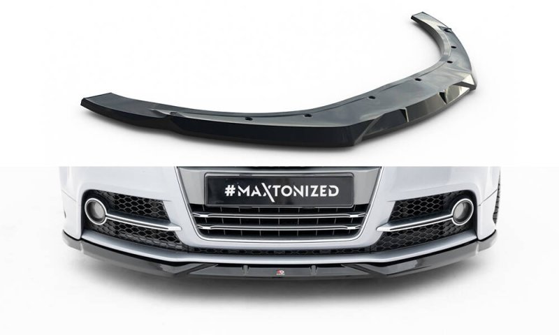 Maxton Front Ansatz V.2 Audi TT S / TT S-Line 8J Facelift schwarz Hochglanz AU-TT-2-SLINE-FD2-G
