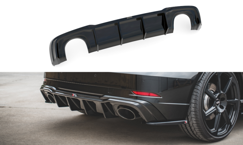 Maxton Diffusor Heck Ansatz V.2 für Audi RS3 8V Sportback Facelift AU-RS3-8VF-RS2GO_O