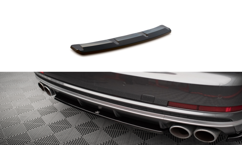 Maxton Mittlerer Diffusor Heck Ansatz für Audi S8 D5 schwarz Hochglanz AU-S8-D5-RD1-G