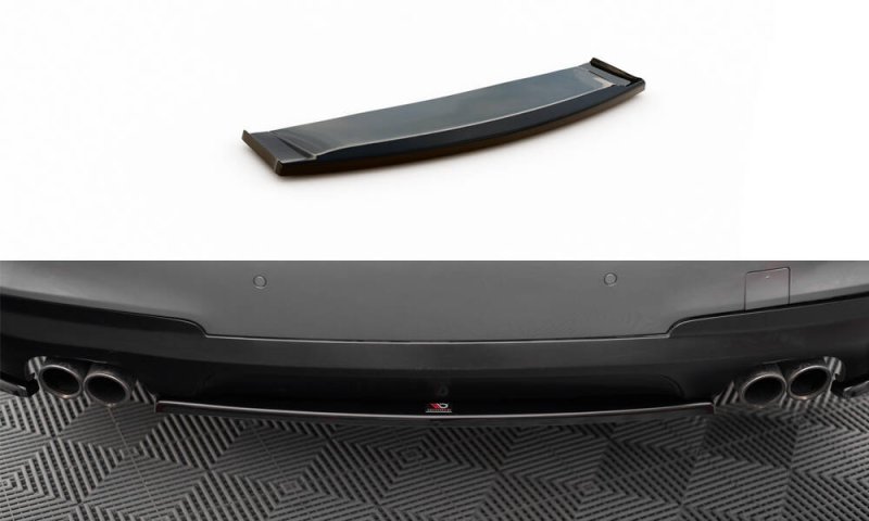 Maxton Mittlerer Cup Diffusor Heck Ansatz BMW 5er GT M-Paket F07 schwarz Hochglanz BM-5-GT-07-MPACK-RD1-G