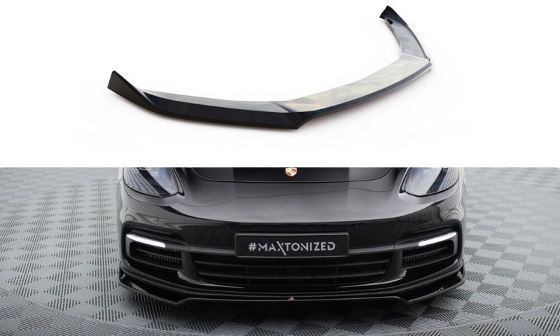 Maxton Front Ansatz V.2 Porsche Panamera E-Hybrid / Panamera 4S 971 schwarz Hochglanz PO-PA-971-H-FD4-G